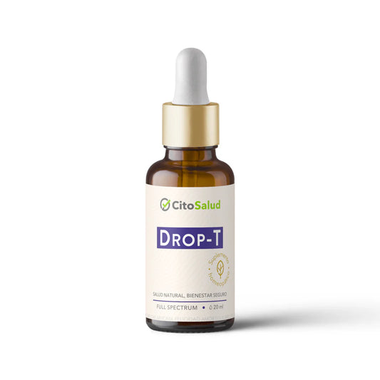Tintura CBD Full Spectrum DROP-T 20 ml para ansiedad, estrés y bienestar emocional | CitoSalud México